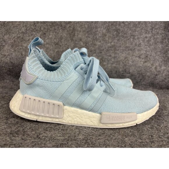 Adidas Originals NMD R1 Shoes Womens Size 7 Light Blue Boost Running Sneakers - Picture 4 of 8